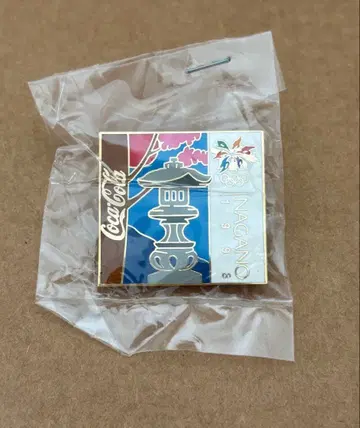 나가노 올림픽 코카콜라 콜라보 핀 배지 등롱 그림체