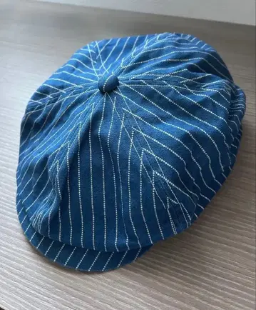 코지마 진스 KOJIMA GENES 네이비 헌팅 캡 스트라이프