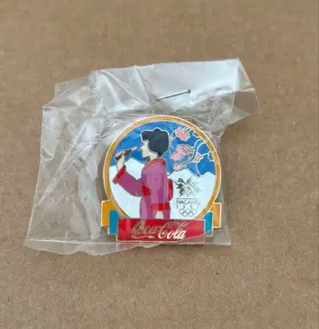 나가노 올림픽 코카콜라 콜라보 핀 배지 기모노 그림체