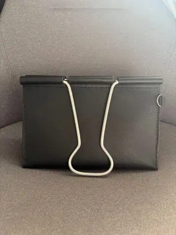 천연 가죽 더블 클릭 백 Wide