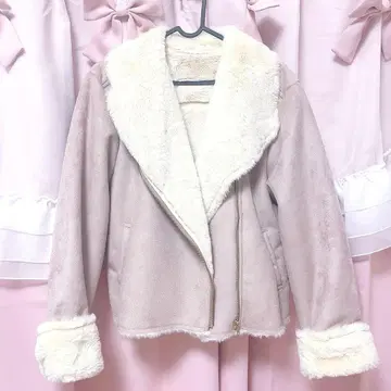 마제스틱 레곤 라이더 자켓풍 무스탕 코트 아우터