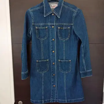 레이디 리 라이더스 데님 롱 자켓