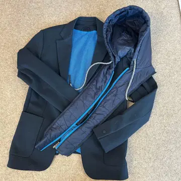 Desigual 후드 부착 테일러드 자켓 48 네이비