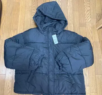 INGNI 블랙 후드 부착 다운 자켓