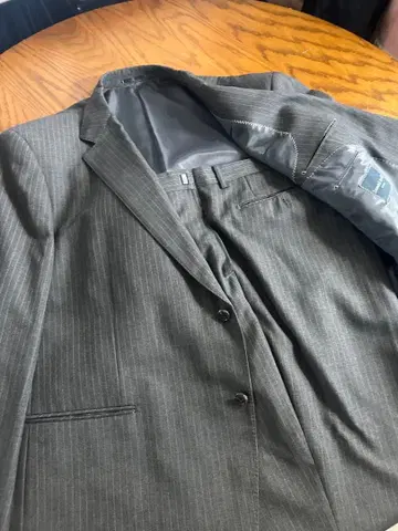 DANIEL DODD 그레이 스트라이프 비즈니스 정장 5L