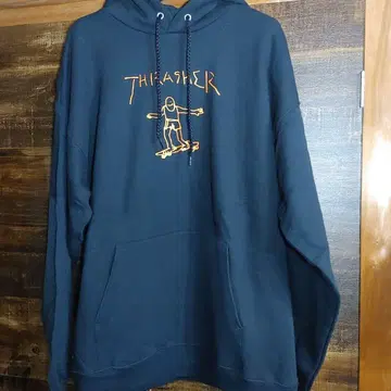 THRASHER 트레셔 스케이트보드 후드티 블랙