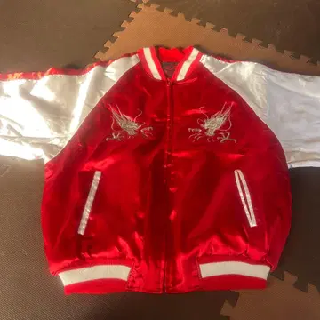 빨간색 새틴 스카잔 요코스카