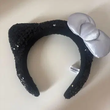 헬로키티 고양이 귀 머리띠 블랙