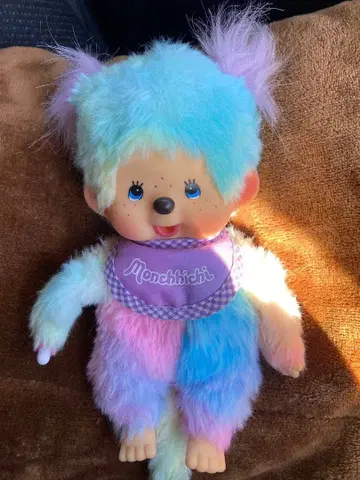 레어 몽치치 블루 아이 레인보우 빈티지 트윈 테일