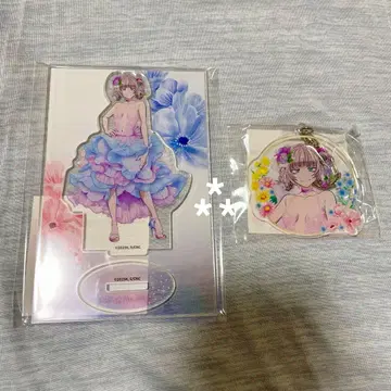 너에게 닿기를 제비뽑기당 나나쿠사 나즈나 아크릴 스탠드 키링 꽃 드레스