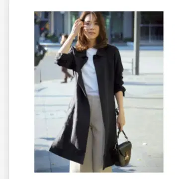 최종 가격 인하 두클라쎄 린넨 레이온 스텐카라 코트 블랙