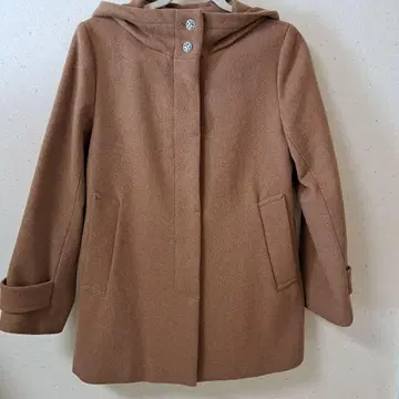 LA MARINE FRANCAISE 후드 부착 브라운 코트 Size2