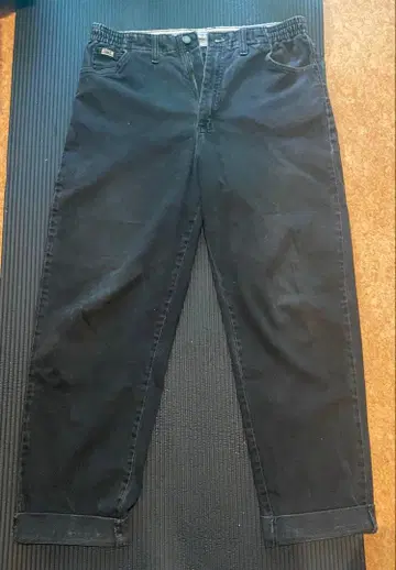 한정판 Lee SIDE ELASTIC AT THE WAIST 블랙 데님