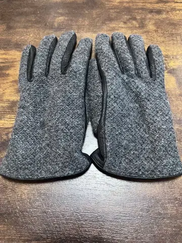 GREEN LABEL RELAXING 울 x 가죽 남성용 장갑