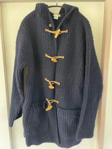 BEAMS 빔즈 니트 더플 가디건 L 네이비