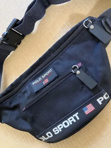90s 폴로 스포츠 POLO SPORT 바디백 웨스트 파우치 블랙