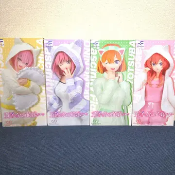 5등분의 신부 고양이 귀 후드 부착 피규어 4체 세트