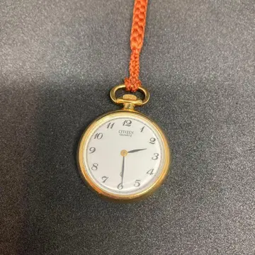 CITIZEN 쿼츠 회중시계 골드 상감 일본 의류