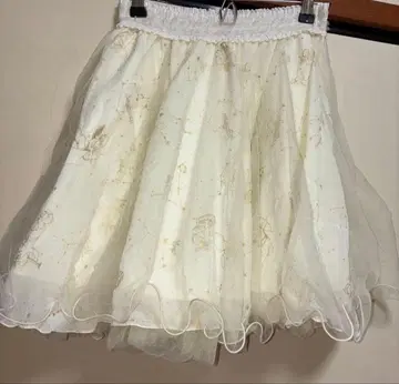 [ Secret Honey ] 아이보리 별자리 패턴 플레어 스커트