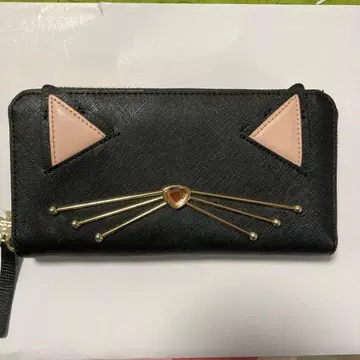 고양이 귀 디자인 장지갑 블랙
