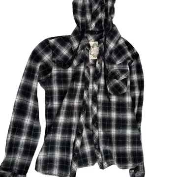 [ 새상품급 ] Sky Bomber 체크 후드 탈부착 Y2K 그런지 L