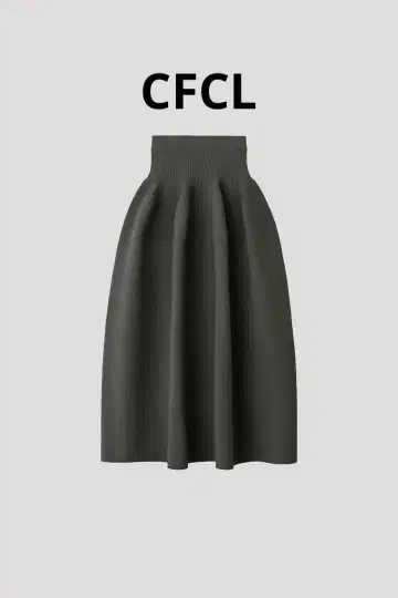 [ CFCL ] POTTERY SKIRT 다크 그레이 플레어 스커트