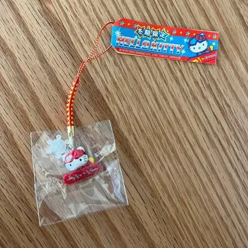 [ 미사용 ] 지역 한정 키티 겨울 한정판 헬로키티 끈 장식 레어