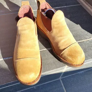 치페와 CHIPPEWA 베이지 스웨이드 사이드 고어 부츠