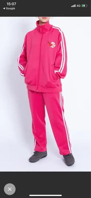 PUNYUS 핑크 저리 상하의 세트