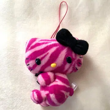 헬로키티 제브라 패턴 봉제 인형 마스코트