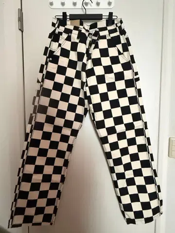 코지마 진스 체크 무늬 팬츠 32인치