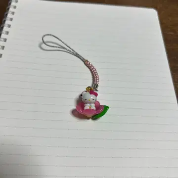 헬로키티 스트랩 꽃 디자인