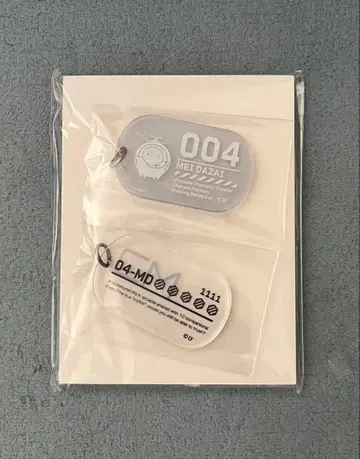 샤레마니 낭독극 다자이 메이 클리어 ID 태그풍 목걸이 & 메시지 카드