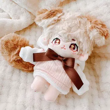 강아지형 10cm 무속성 봉제 인형 옷 갈아입기 봉제 인형