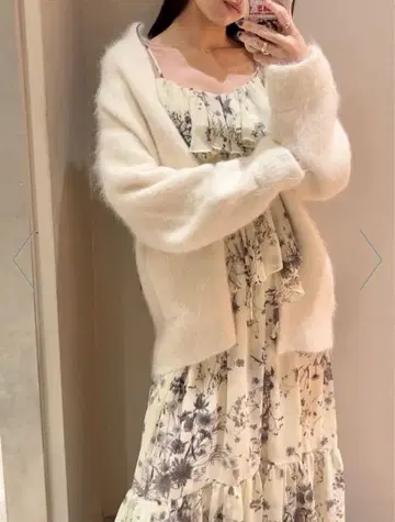 스나이델 알파카 샤기 지퍼 코트