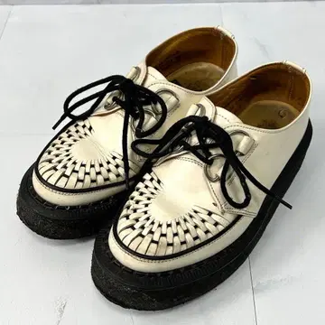 조지 콕스 러버 부츠 가죽 24cm 펑크 여성용 화이트