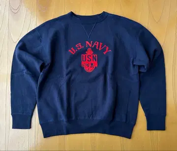 리얼맥코이 USN 전면 V 맨투맨 XL