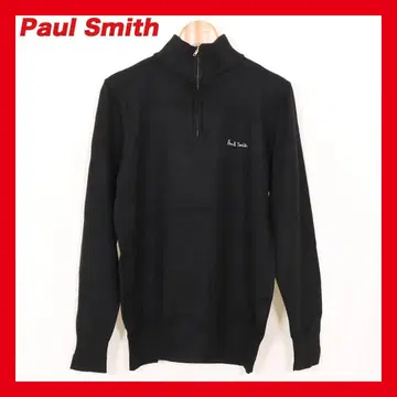 하프 집업 저지 하이넥 블랙 여성용 Paul Smith