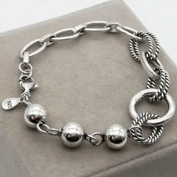 새상품 공 키헤이 링 실버 925 팔찌 S925 체인