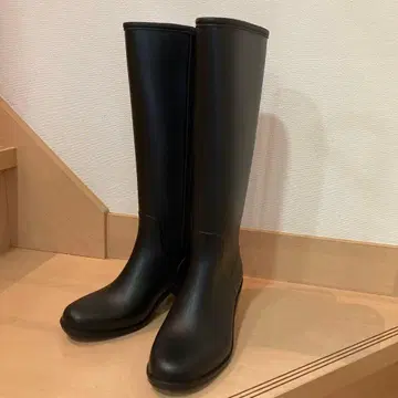 oriental traffic 블랙 롱 레인부츠 L