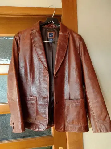 GAP 여성용 브라운 가죽 자켓 S (일본 M 상당)