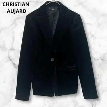 크리스찬 오자르 블랙 벨로아 테일러드 자켓 S 심플