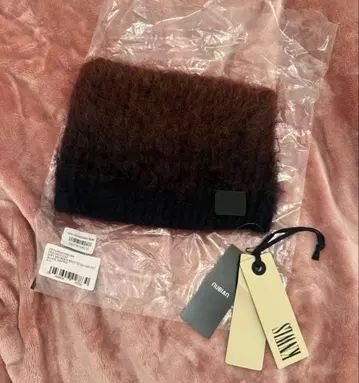 knwls 블랙 x 브라운 고양이 귀 비니