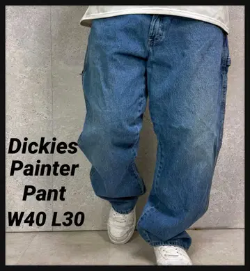 디키즈 페인터 팬츠 블루 데님 청바지 W40 L30