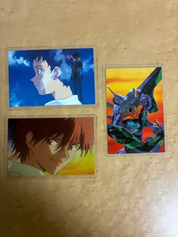 에반게리온 라미네이티드 카드 3장 세트