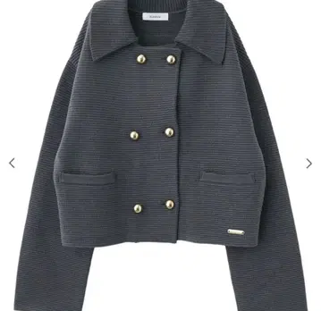 Aimeine W 버튼 니트 자켓 그레이 에메인