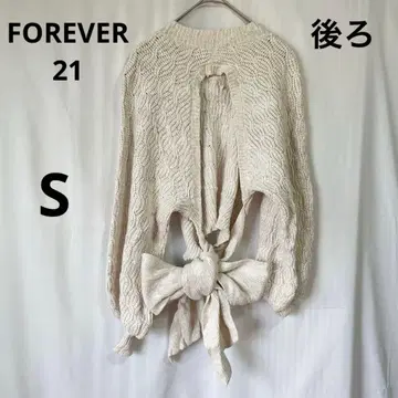 FOREVER21 오픈백 니트 [ S ] 리본