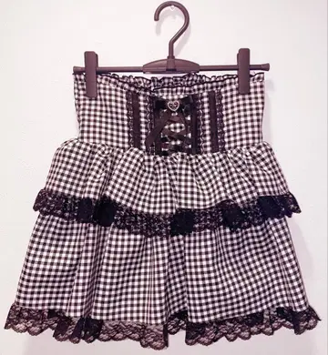 MARS 마즈 하이웨스트 스핀들 볼륨 치마바지 화이트 지뢰계