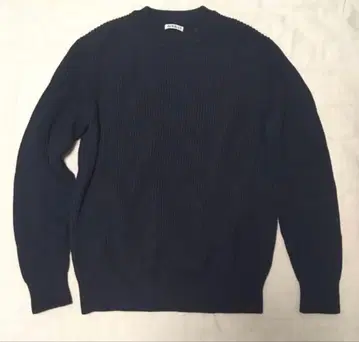 AURALEE 슈퍼 파인 울 리브 니트 스웨터