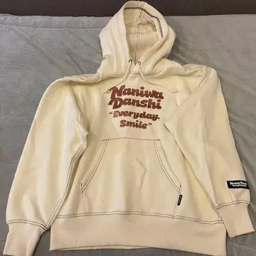 GU 나니와단시 후드 부착 맨투맨 M 크림색